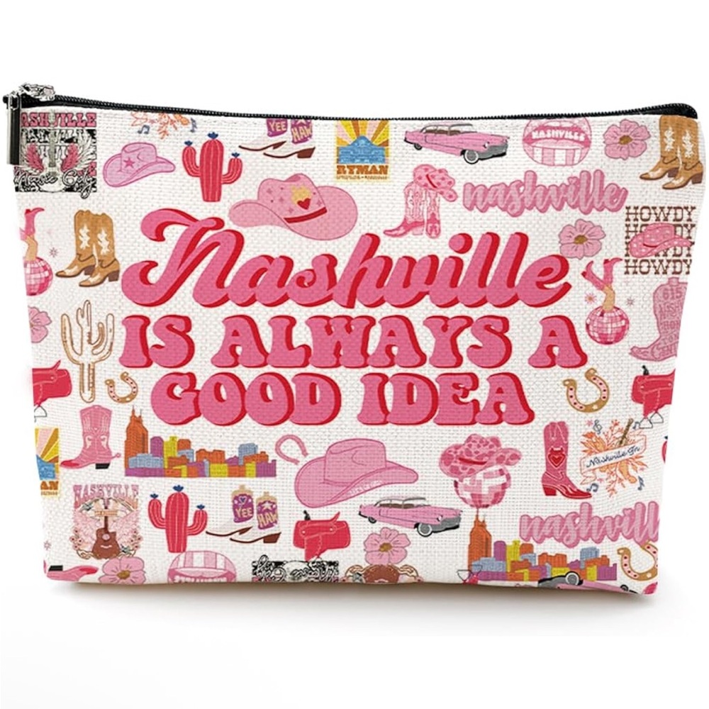 Nashville Themed Cosmetic Pouch